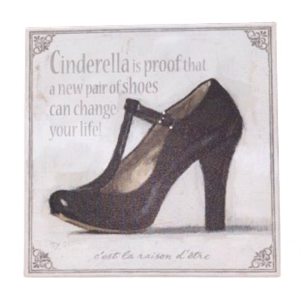 Sullivans for Darren Gygi home collection cinderella shoe print canvas print